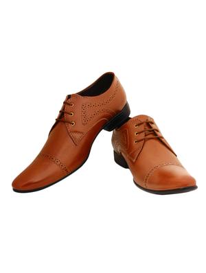 tan leatherette lace up derby - 13438663 - Standard Image - 4