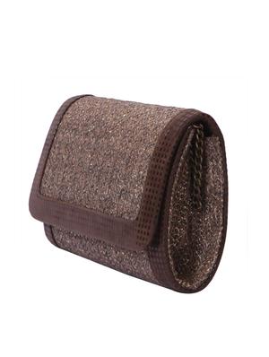 brown leather clutch - 13444298 - Standard Image - 4
