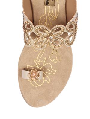 beige one toe sandal - 13448362 - Standard Image - 4