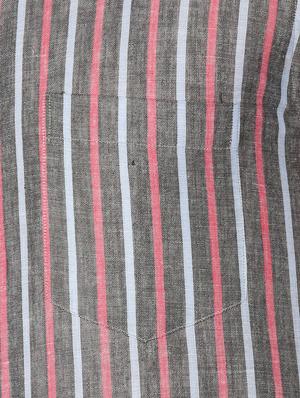grey cotton striped casual shirt - 13449957 - Standard Image - 4