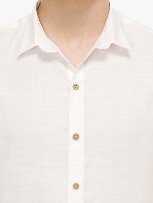 white cotton casual shirt - 13453351 - Standard Image - 4