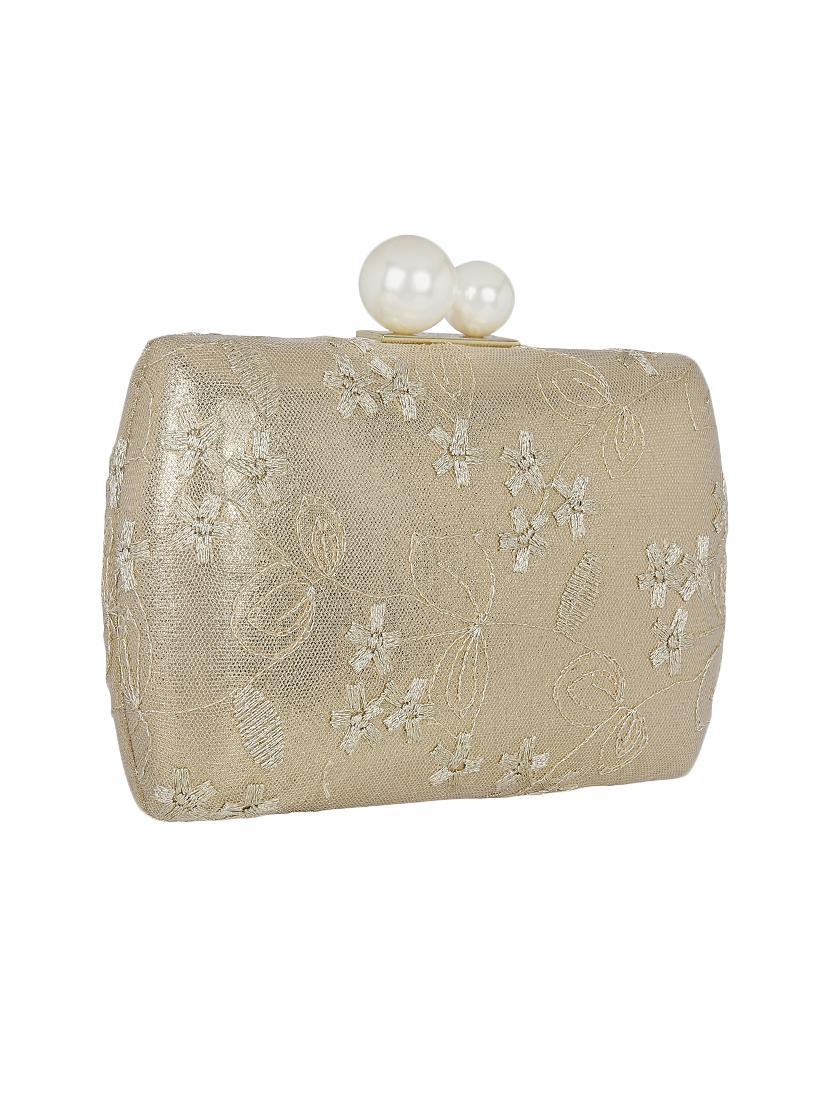 gold metal clutch - 13455000 - Zoom Image - 4