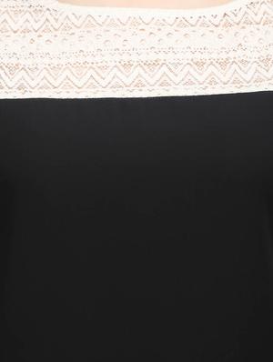 lace panel solid top - 13464046 - Standard Image - 4