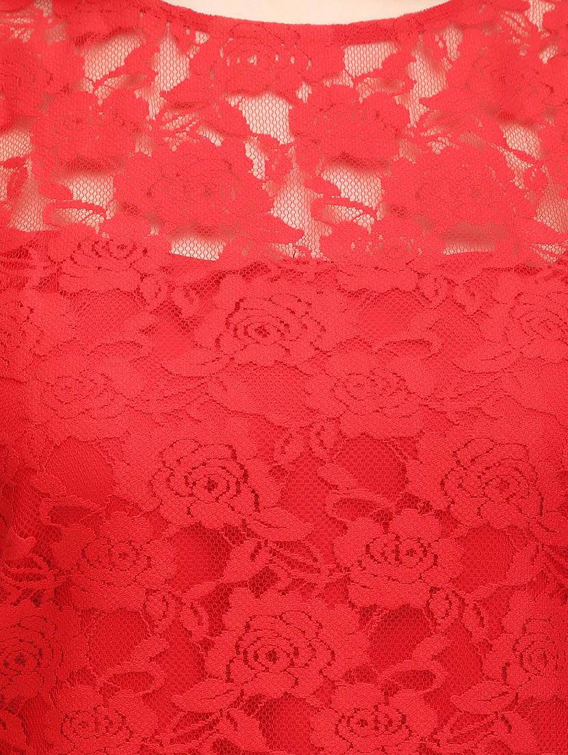 cold shoulder laced top - 13464051 - Zoom Image - 4