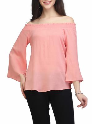 off shoulder bell sleeved top - 13464054 - Standard Image - 4