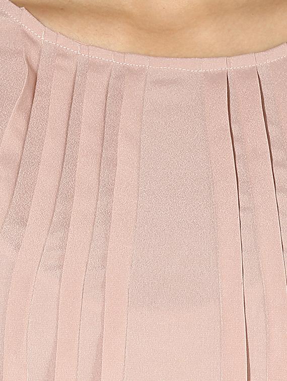 pleated neck elasticated hem top - 13464673 - Zoom Image - 4