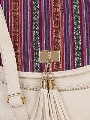 beige leatherette sling bag - 13464698 - Standard Image - 4