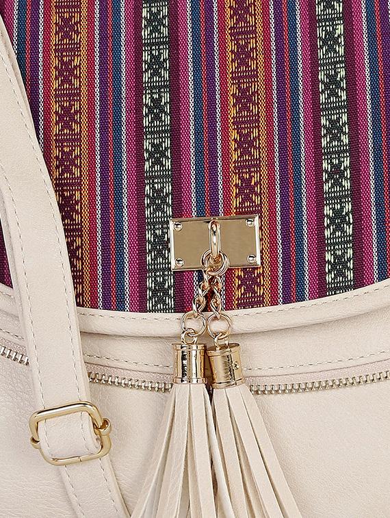 beige leatherette sling bag - 13464698 - Zoom Image - 4