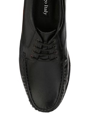 black Leather lace-up derby - 13470773 - Standard Image - 4