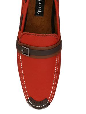 red Leather slip on loafer - 13473428 - Standard Image - 4