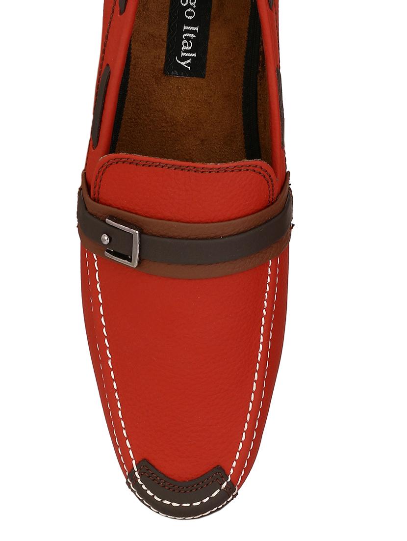 red Leather slip on loafer - 13473428 - Zoom Image - 4