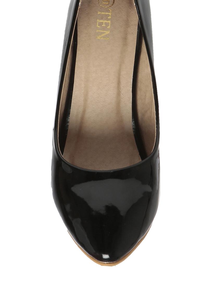 black leather slip on pumps - 13478535 - Zoom Image - 4
