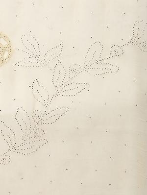 beige chiffon embroidered saree with blouse - 13479685 - Standard Image - 4
