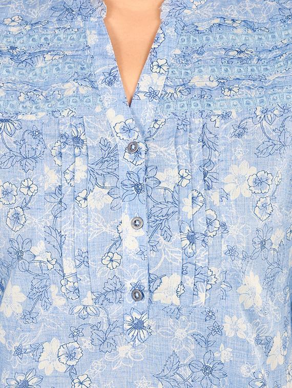 blue floral tunic - 13480010 - Zoom Image - 4