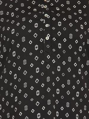 black viscose plus top - 13480106 - Standard Image - 4