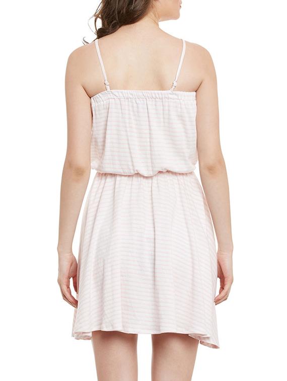 cami neck striped blouson dress - 13480431 - Zoom Image - 4