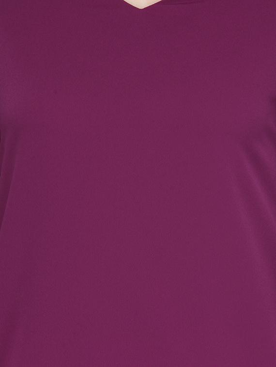 bell sleeved solid top - 13480852 - Zoom Image - 4