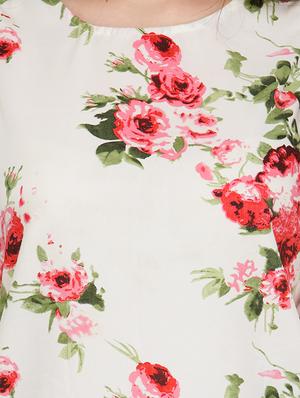 floral print ruffle top - 13480863 - Standard Image - 4