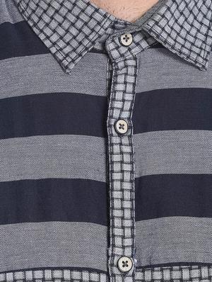 grey cotton casual shirt - 13481051 - Standard Image - 4
