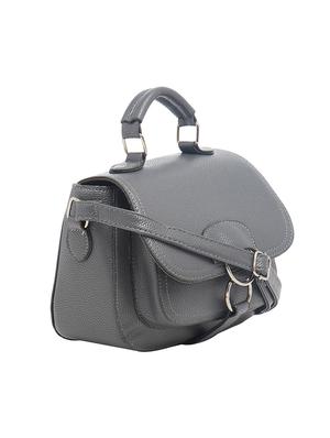grey leatherette sling bag - 13482367 - Standard Image - 4