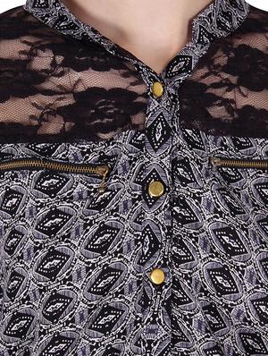black viscose regular shirt - 13538257 - Standard Image - 4