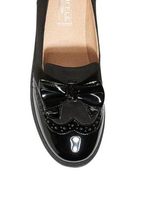 black faux leather slip on casual shoes - 13550590 - Standard Image - 4