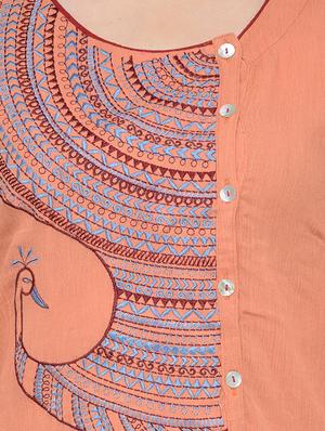 orange crepe regular top - 13552407 - Standard Image - 4