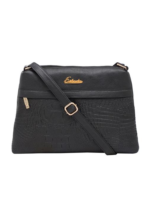 black canvas regular sling bag - 13650335 - Standard Image - 1