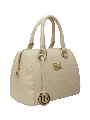cream leather structured handbag - 13656069 - Standard Image - 4