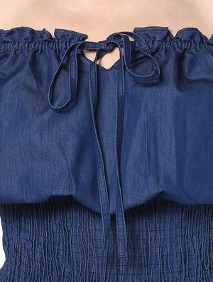 blue denim maxi dress - 13671613 - Standard Image - 4