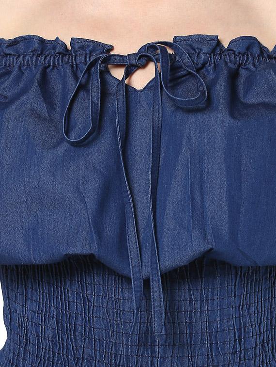 blue denim maxi dress - 13671613 - Zoom Image - 4