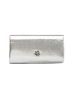 silver leather regular clutch - 13671957 - Standard Image - 4
