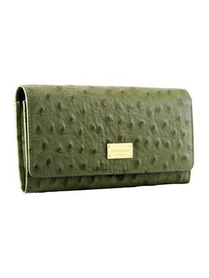 green leather regular clutch - 13671974 - Standard Image - 4