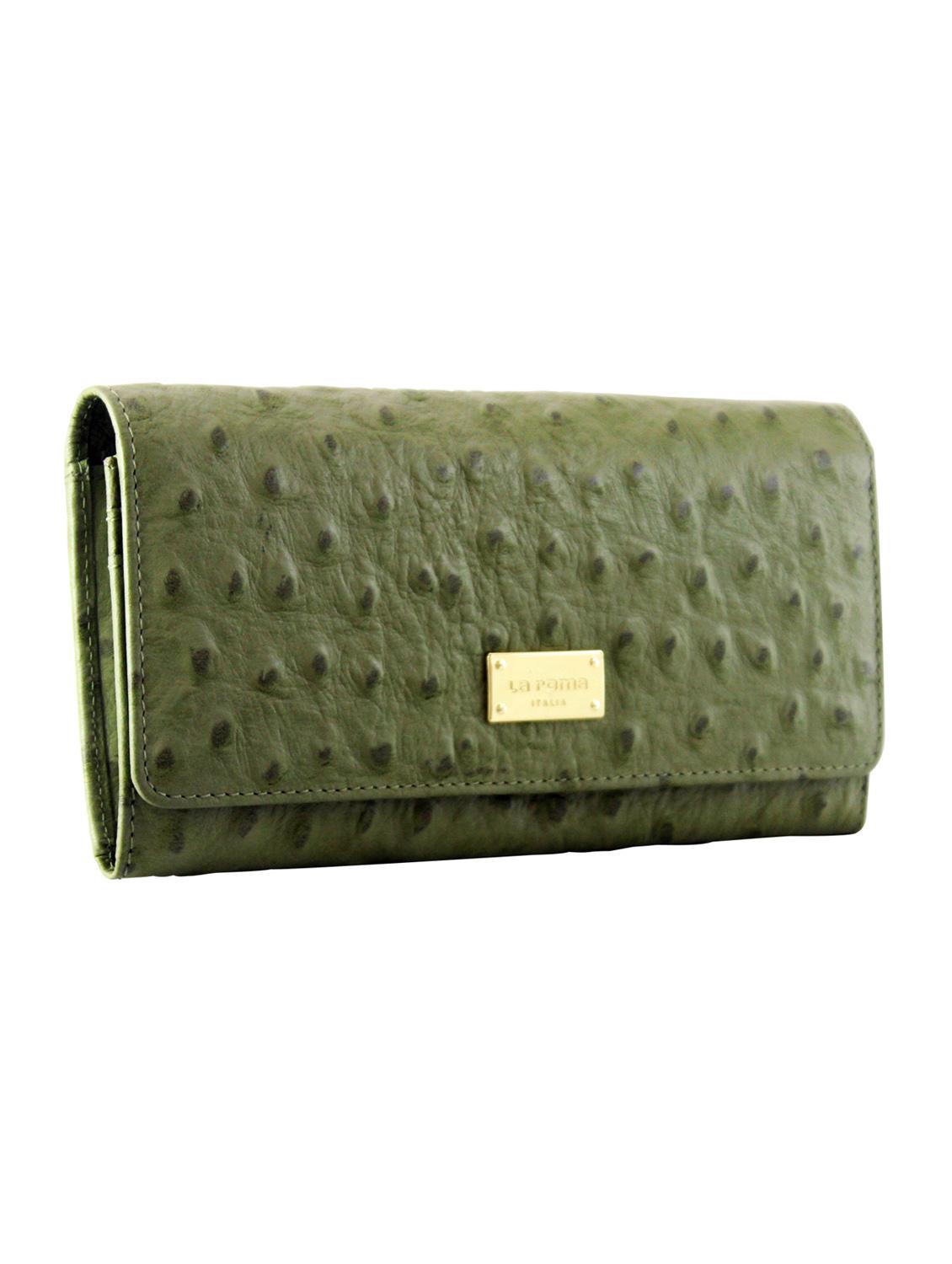 green leather regular clutch - 13671974 - Zoom Image - 4
