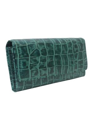 green leather regular clutch - 13672089 - Standard Image - 4