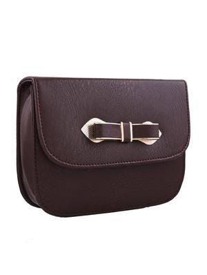 brown leatherette regular sling bag - 13675879 - Standard Image - 4