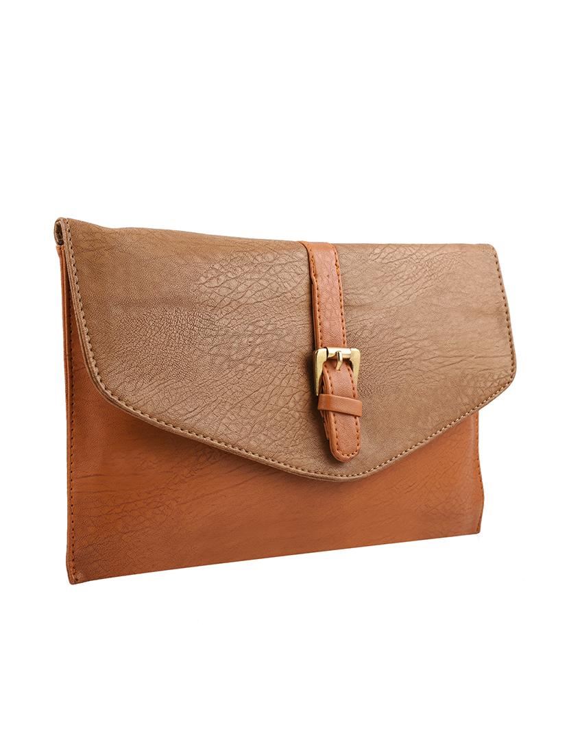 Brown leatherette regular sling bag - 13675883 - Zoom Image - 4
