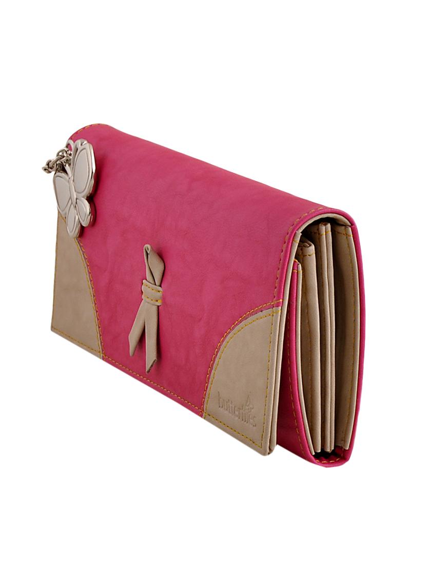 pink leatherette regular clutch - 13681971 - Zoom Image - 4