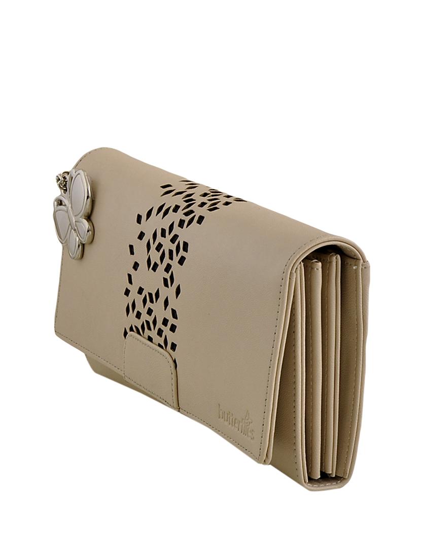 beige leatherette regular clutch - 13682074 - Zoom Image - 4