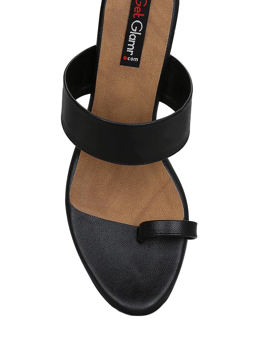 black one toe sandal - 13686748 - Zoom Image - 4