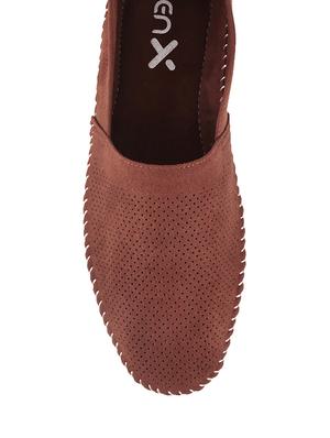 brown synthetic slip on shoes - 13690857 - Standard Image - 4