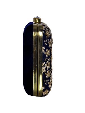 blue velvet box clutch - 13719147 - Standard Image - 4
