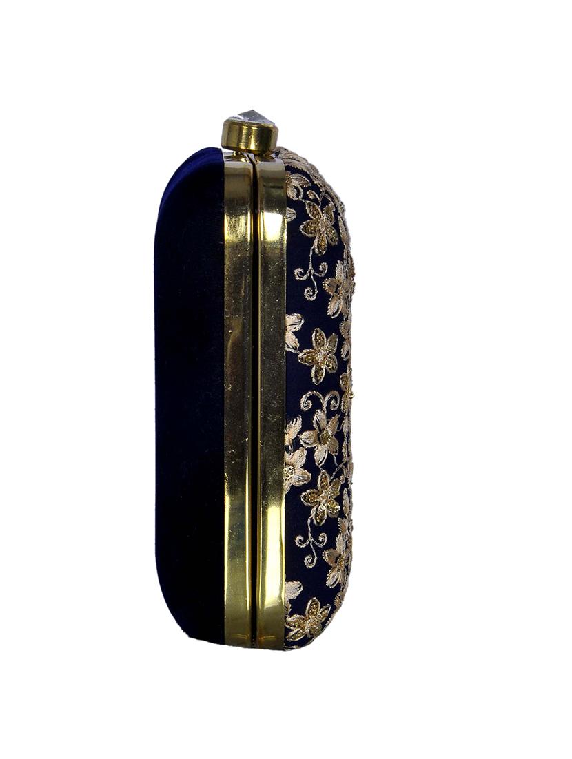 blue velvet box clutch - 13719147 - Zoom Image - 4