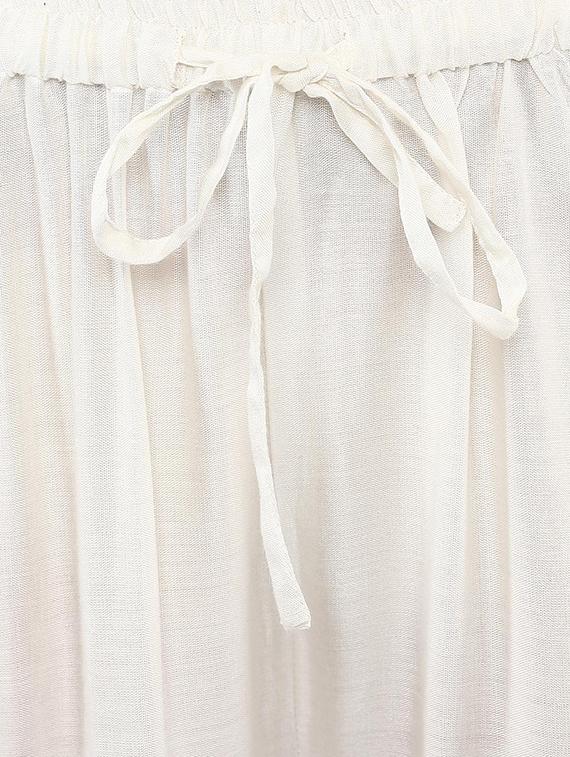 white printed rayon palazzo - 13722523 - Zoom Image - 4