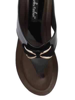 funku fashion black patent wedges - 13733900 - Standard Image - 4