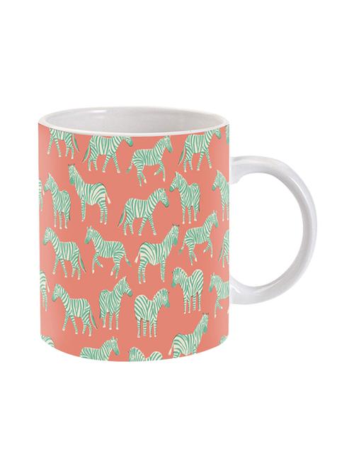 Mooch Wale Zeebras On A Peach Ceramic Mug - 13738197 - Standard Image - 1