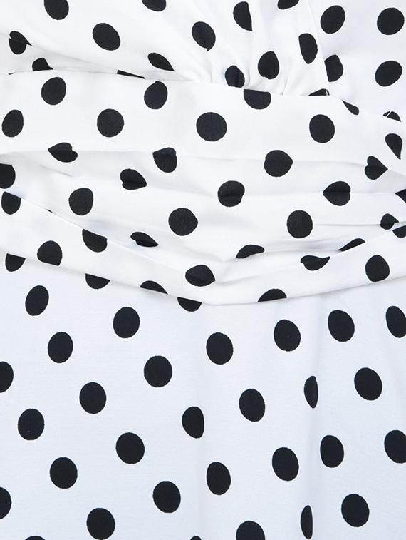 polka dot overlap neck dress - 13741152 - Zoom Image - 4