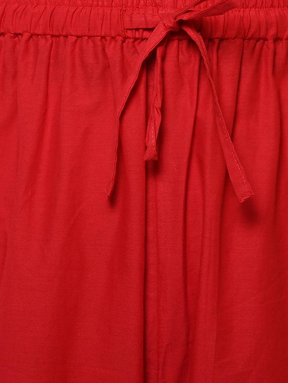 red cotton palazzo - 13744951 - Zoom Image - 4