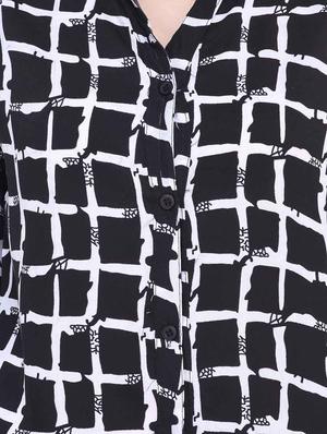 black crepe regular shirt - 13747426 - Standard Image - 4