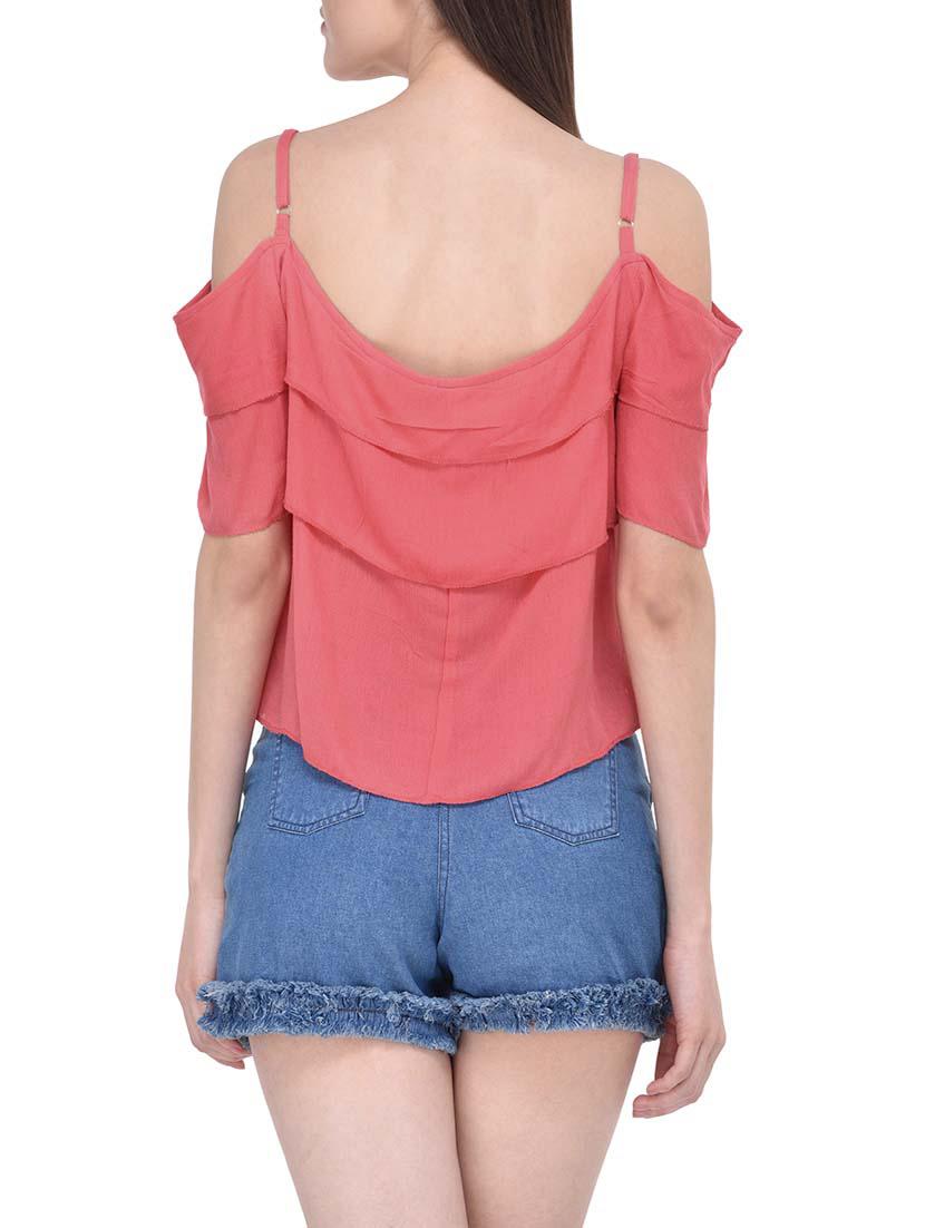 pink viscose regular top - 13747496 - Zoom Image - 4